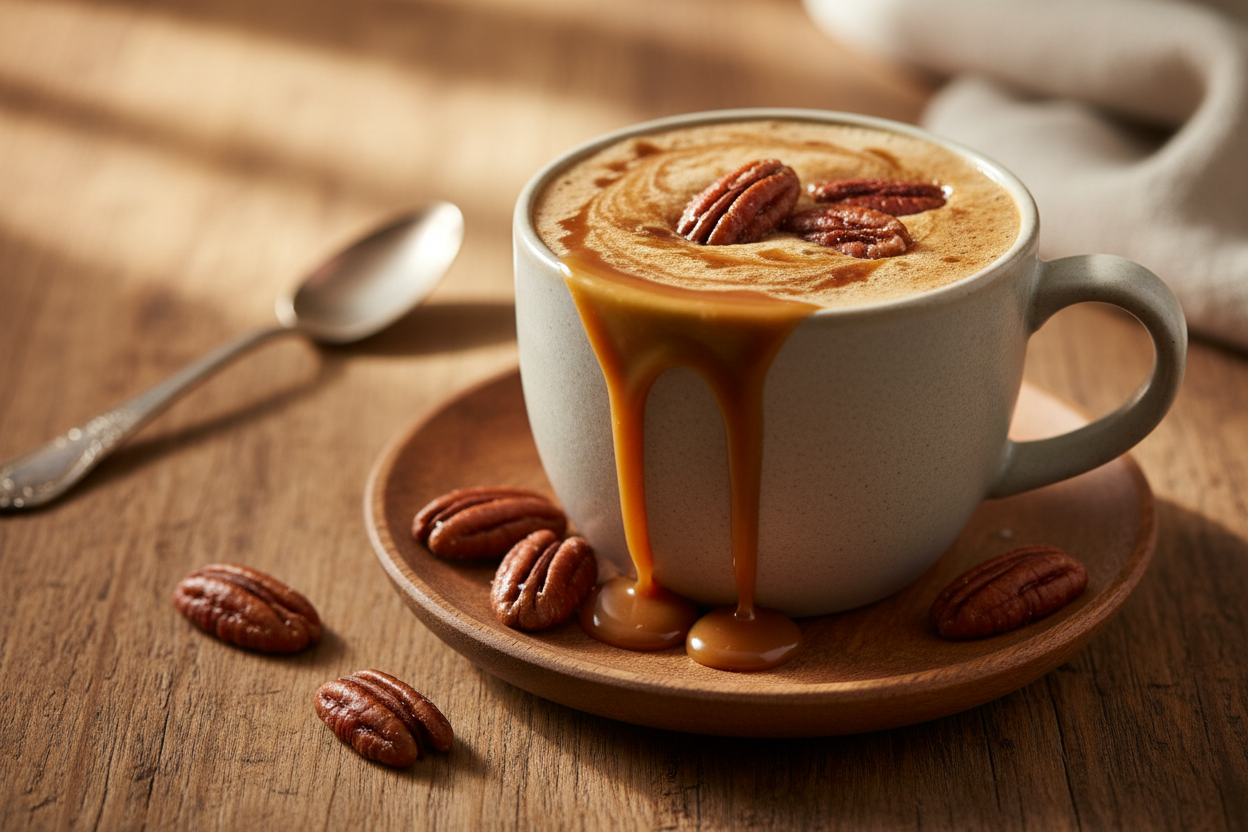 Pecan Pie flavored coffee bag with Light & Hope Coffee & Tea Co.