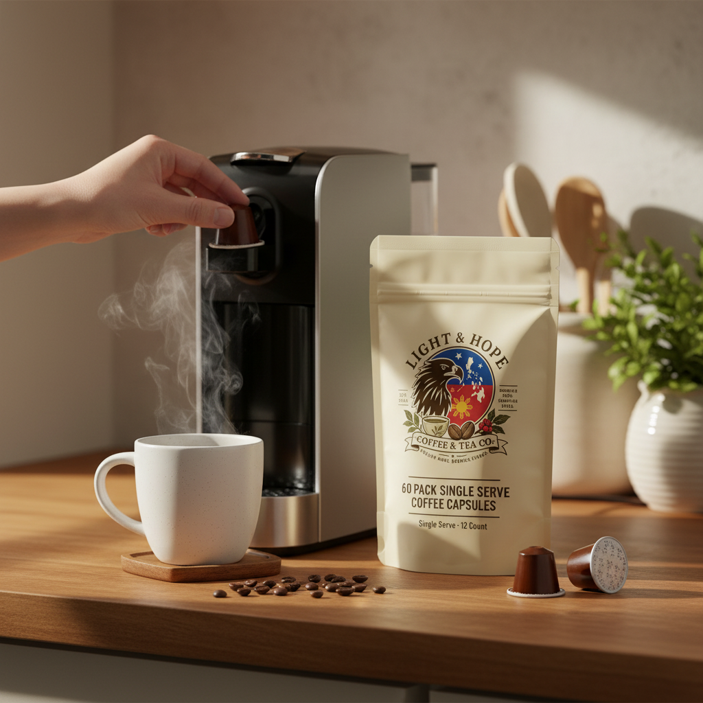 Light & Hope Coffee & Tea Co. | 60 Pack Single Serve Coffee Capsules