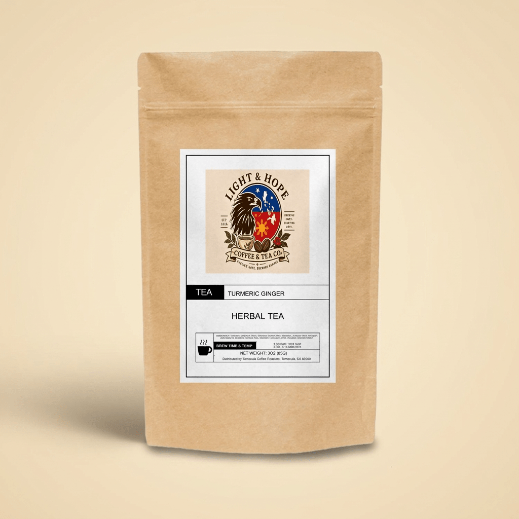 Turmeric Ginger Herbal Tea - Loose Leaf, 3 oz - Tea > Herbal Tea | Light & Hope Coffee
