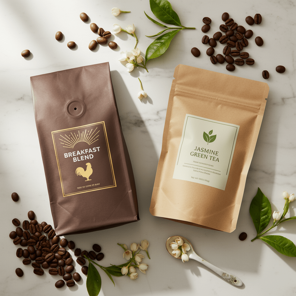 Coffee & Tea Harmony Bundle – Breakfast Blend Coffee & Jasmine Tea Gift Set - Bundles | Light & Hope Coffee & Tea Co.