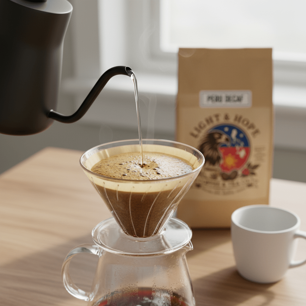 Peru Decaf, Single-Origin - Medium Roast Coffee - Coffee > Single-Origin | Light & Hope Coffee & Tea Co.