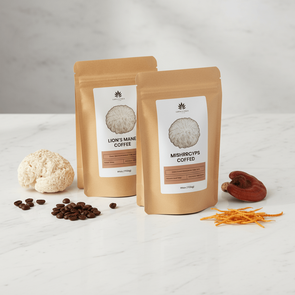 Mushroom Coffee Bundle – Dark & Medium Roast Gift Set - Bundles | Light & Hope Coffee & Tea Co.