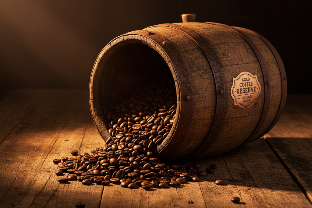 Whiskey Barrel Aged coffee bag — Light & Hope Coffee & Tea Co.