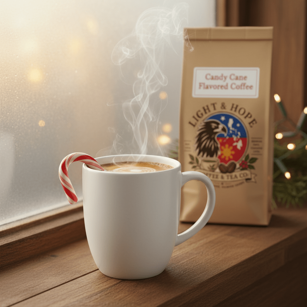 Candy Cane Flavored Coffee - Medium Roast - Coffee > Flavored | Light & Hope Coffee & Tea Co.