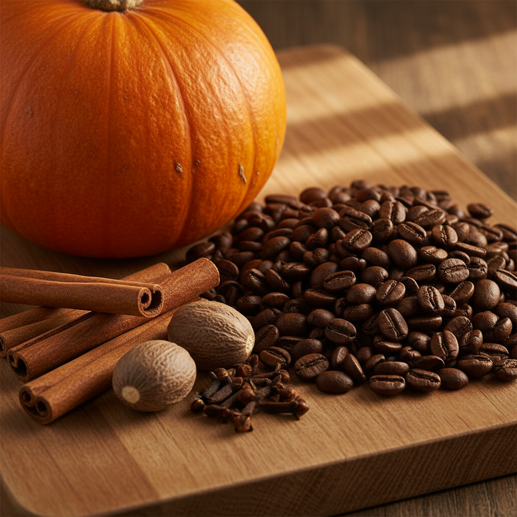 Pumpkin Spice flavored coffee bag with Light & Hope Coffee & Tea Co.