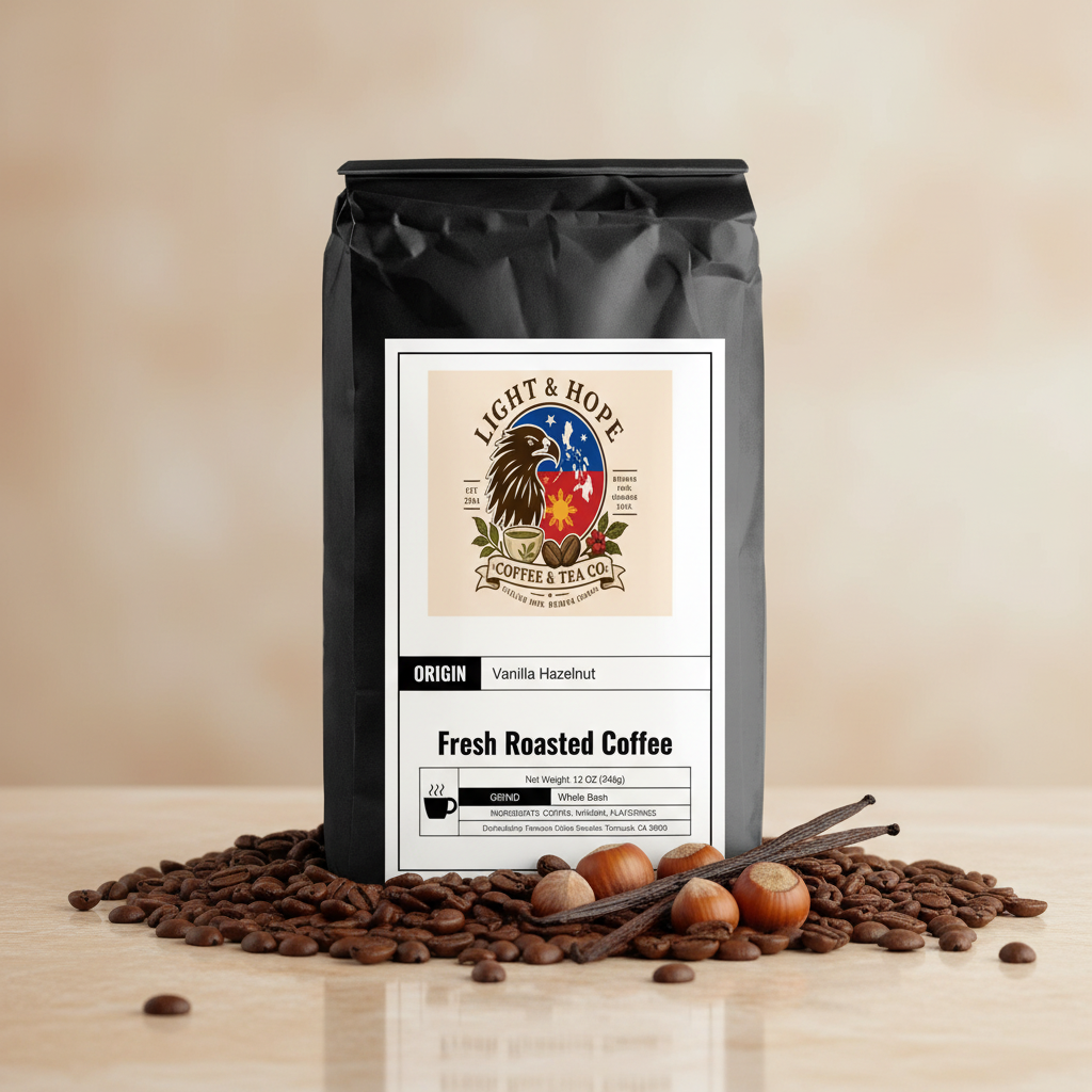 Vanilla Hazelnut Coffee - Medium Roast | Light & Hope
