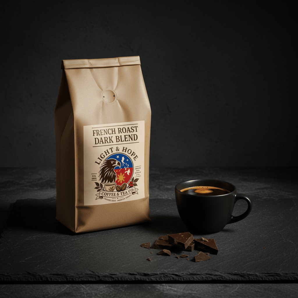French Roast Central America, Single-Origin - Dark Roast Coffee - Coffee > Single-Origin | Light & Hope Coffee & Tea Co.
