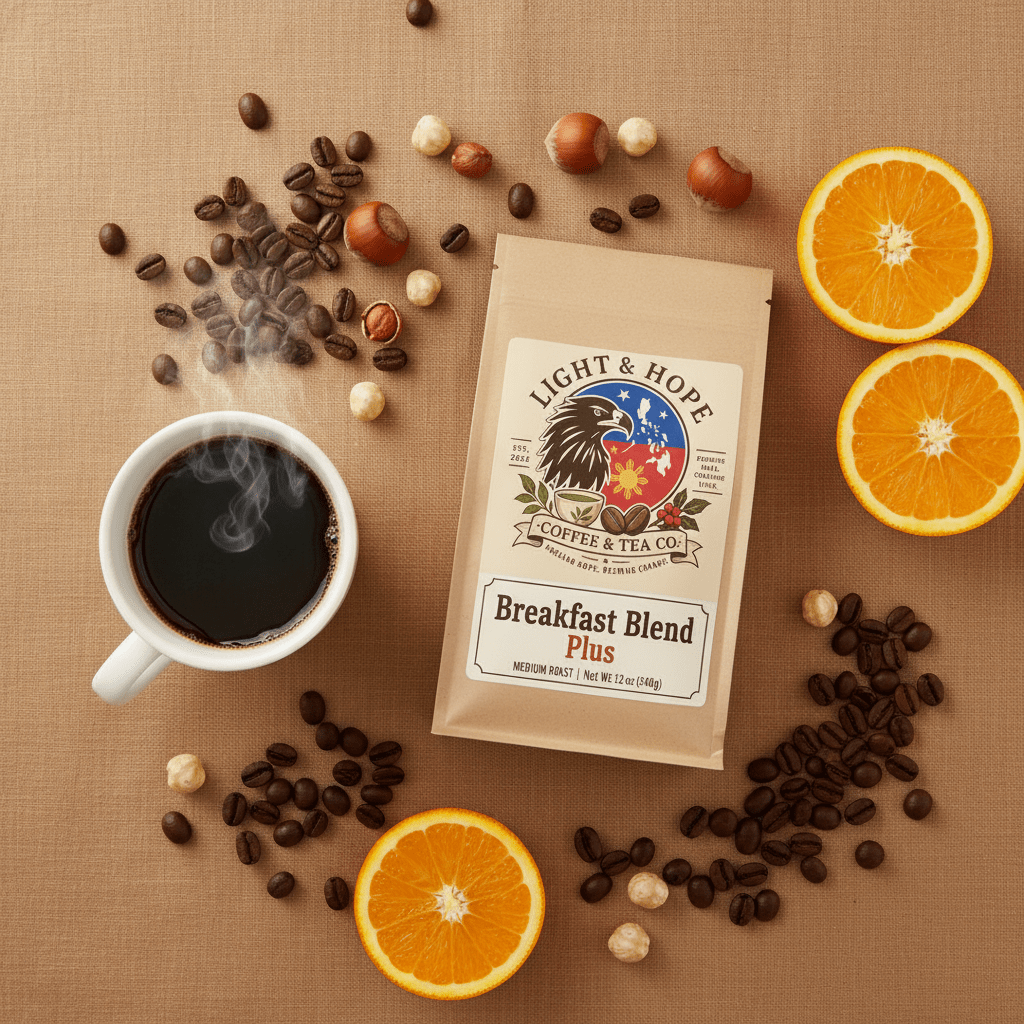 Breakfast Blend Plus - Medium-Dark Roast Coffee - Coffee > Blends | Light & Hope Coffee & Tea Co.