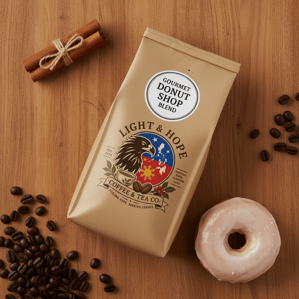 Gourmet Donut Shop - Medium Roast Coffee - Coffee > Blends | Light & Hope Coffee & Tea Co.