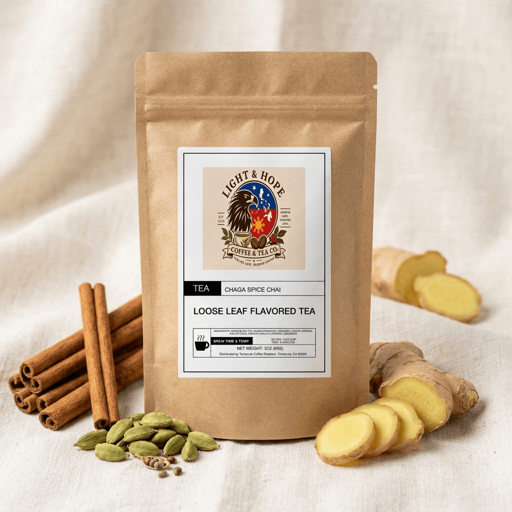 Chaga Spice Chai Black Tea - Loose Leaf, 3 oz - Tea > Black Tea | Light & Hope Coffee