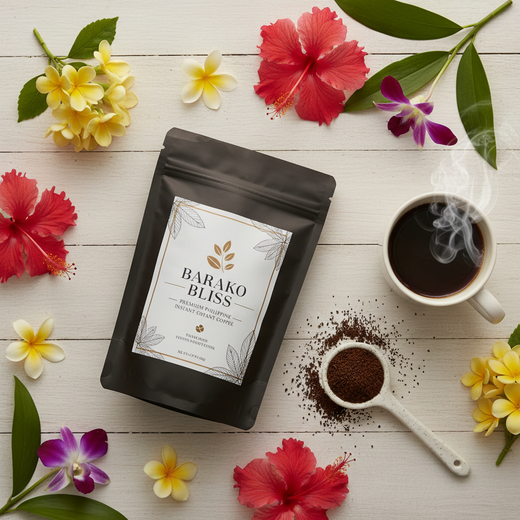 Instant Coffee Flat Lay
