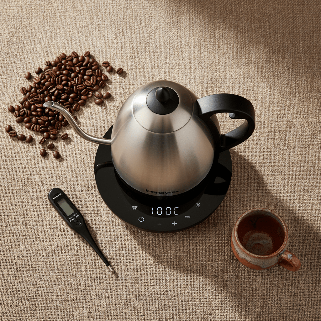 Bonavita Cosmopolitan 1.0L Gooseneck Precision Temperature Electric Kettle - Electric Kettles | Light & Hope Coffee & Tea Co.