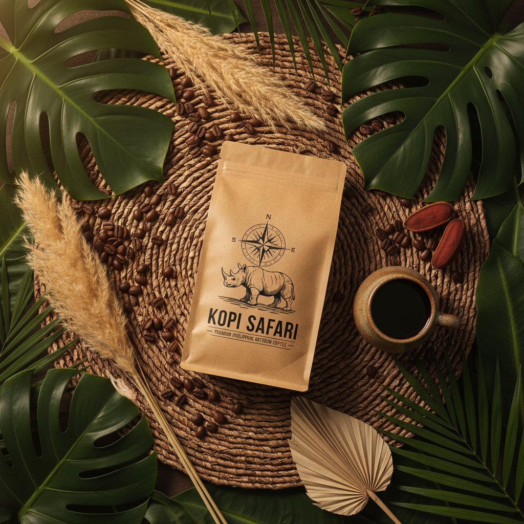 Kopi Safari Flat Lay