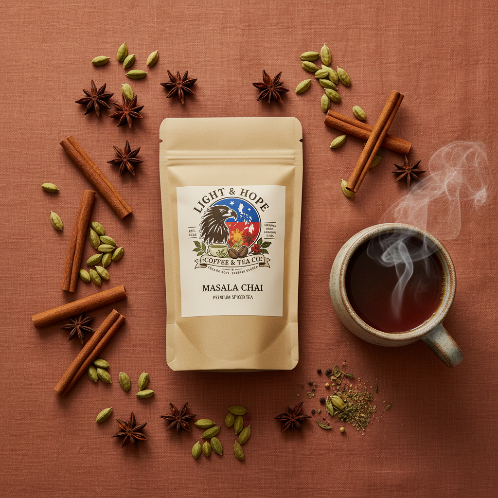 Light & Hope Coffee & Tea Co. Masala Chai Premium Spiced Tea pouch