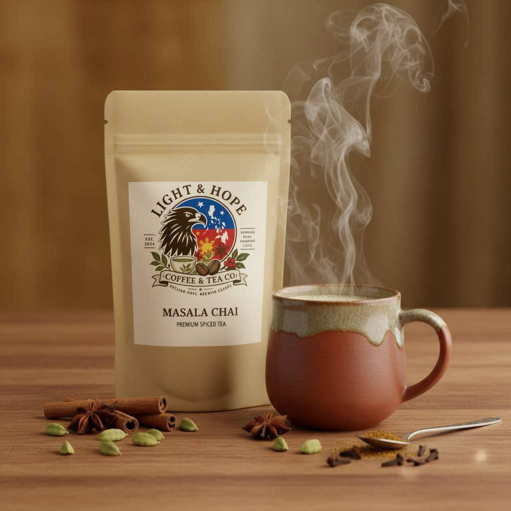 Light & Hope Coffee & Tea Co. Masala Chai Premium Spiced Tea pouch