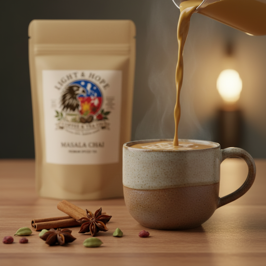 Light & Hope Coffee & Tea Co. Masala Chai Premium Spiced Tea pouch
