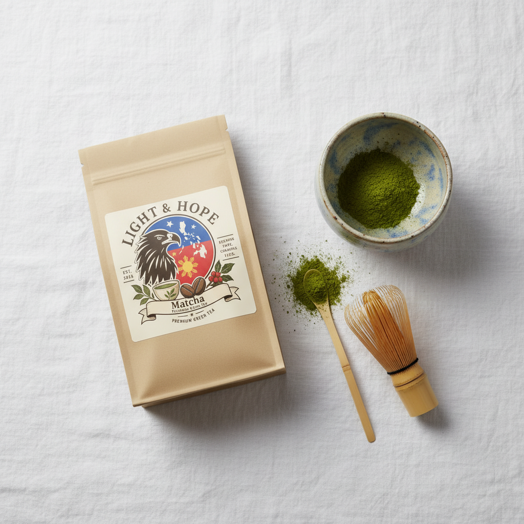 Light & Hope Coffee & Tea Co. Matcha Premium Green Tea pouch