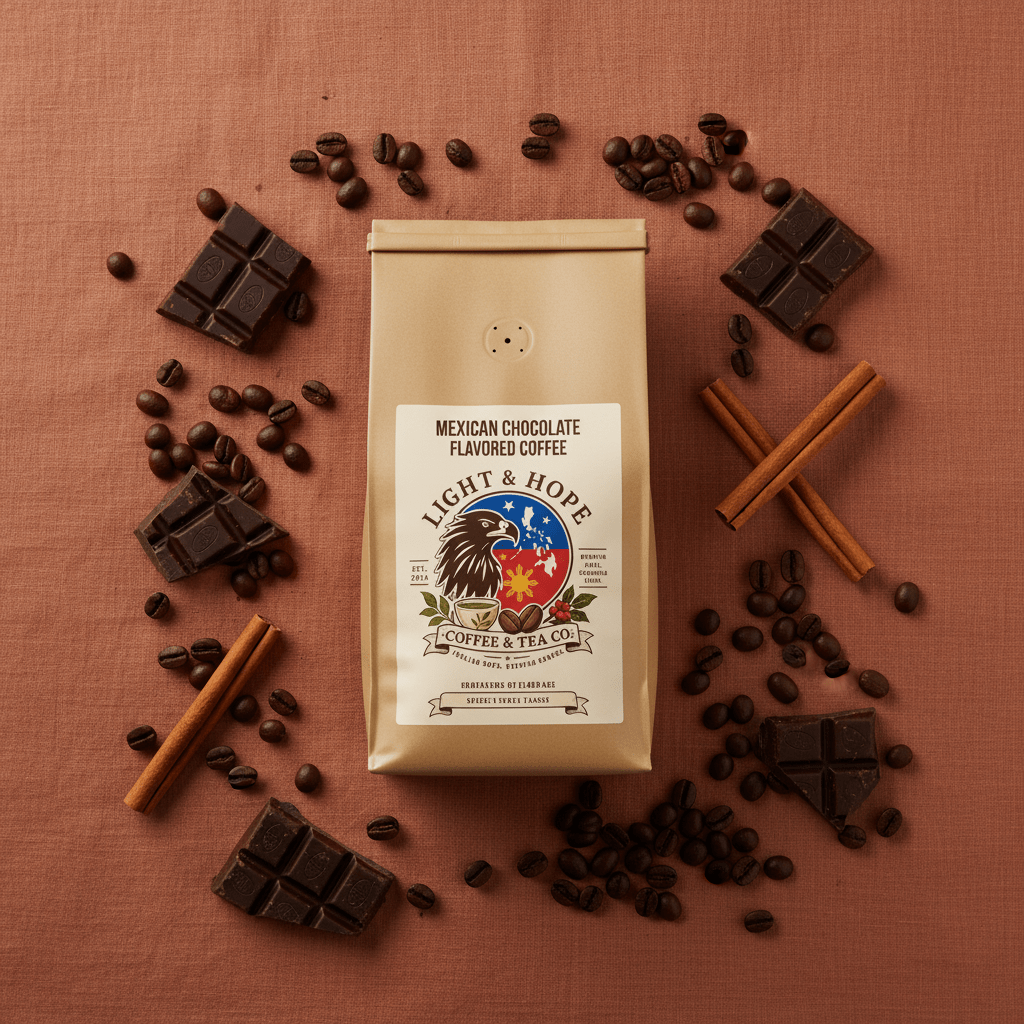 Mexican Chocolate Flavored Coffee – Medium Roast - Coffee > Flavored | Light & Hope Coffee & Tea Co.