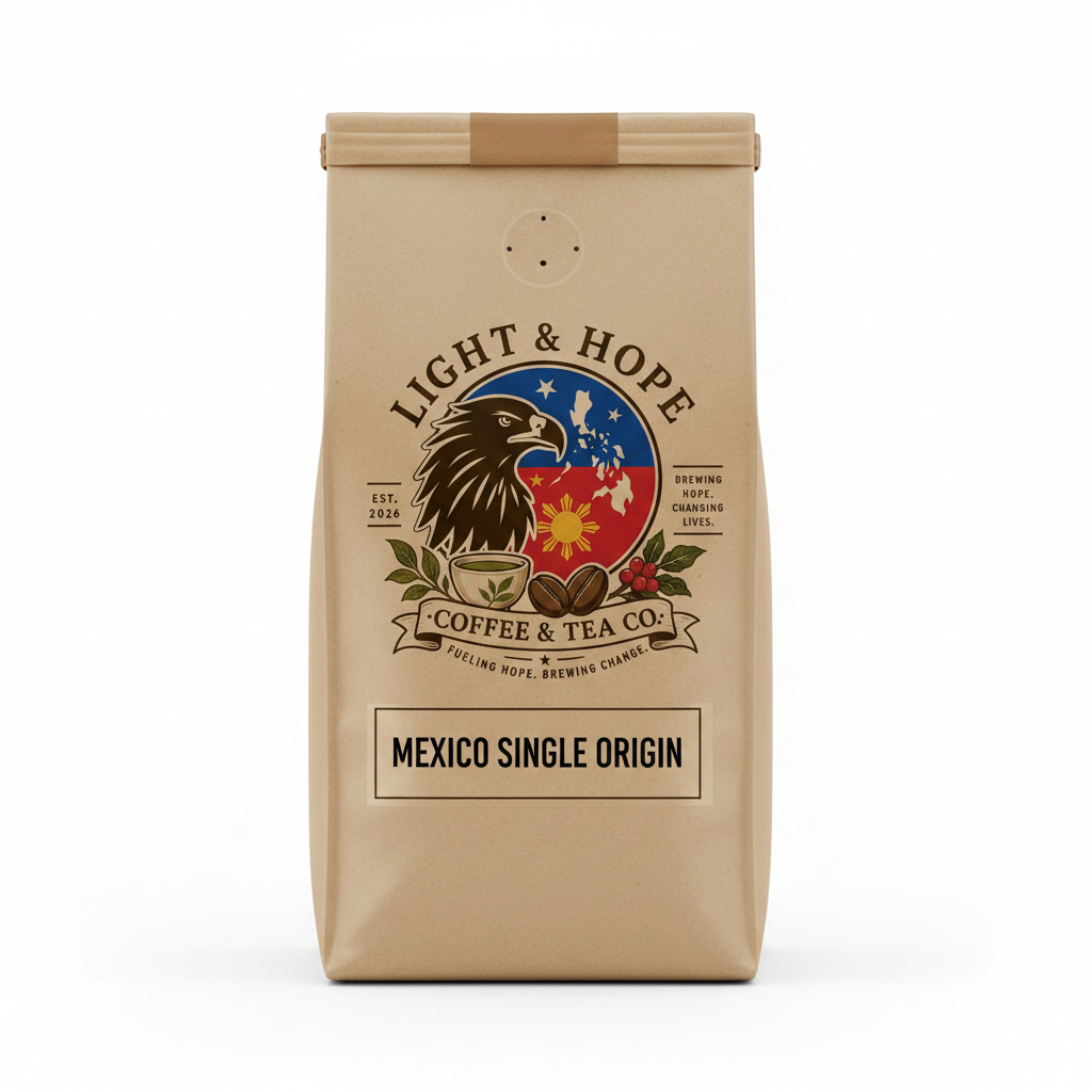 Mexico single origin medium roast coffee bag — Light & Hope Coffee & Tea Co.