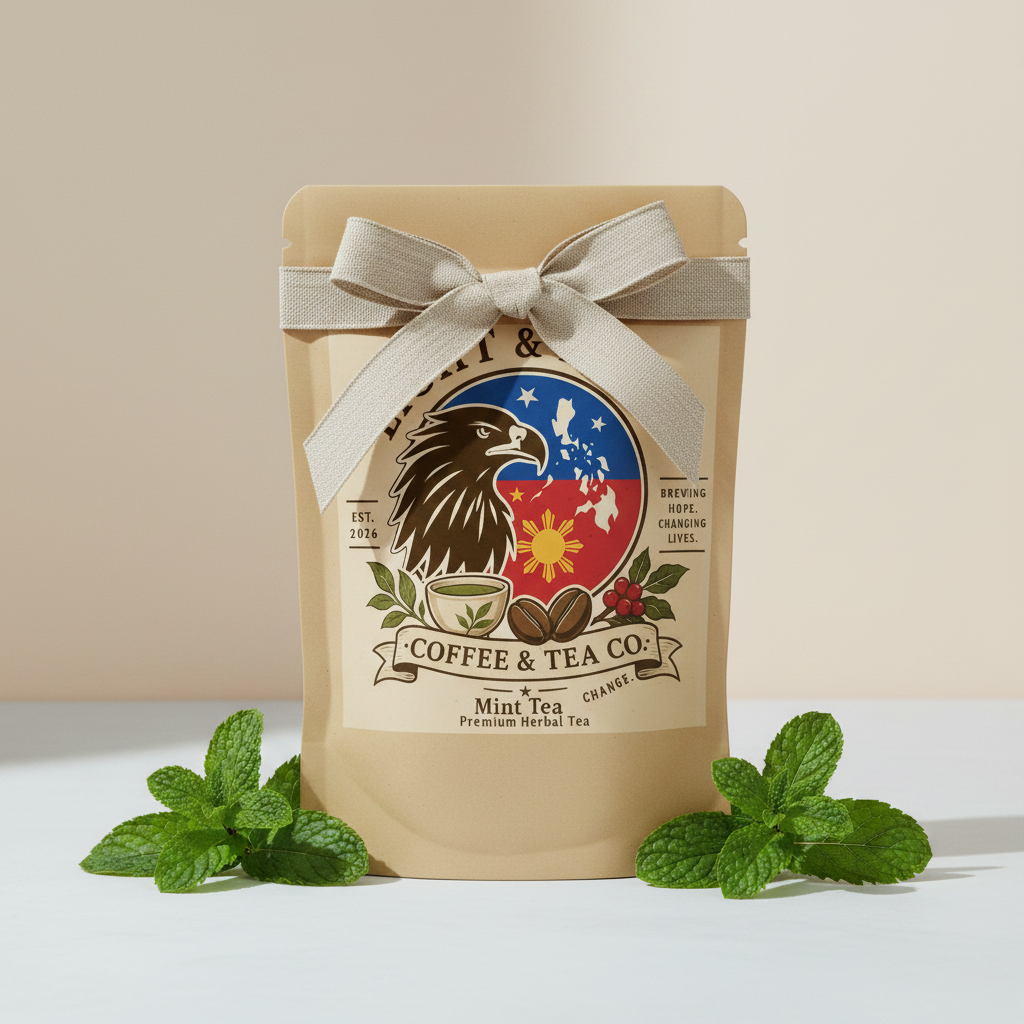 Light & Hope Coffee & Tea Co. Mint Tea Premium Herbal Tea pouch
