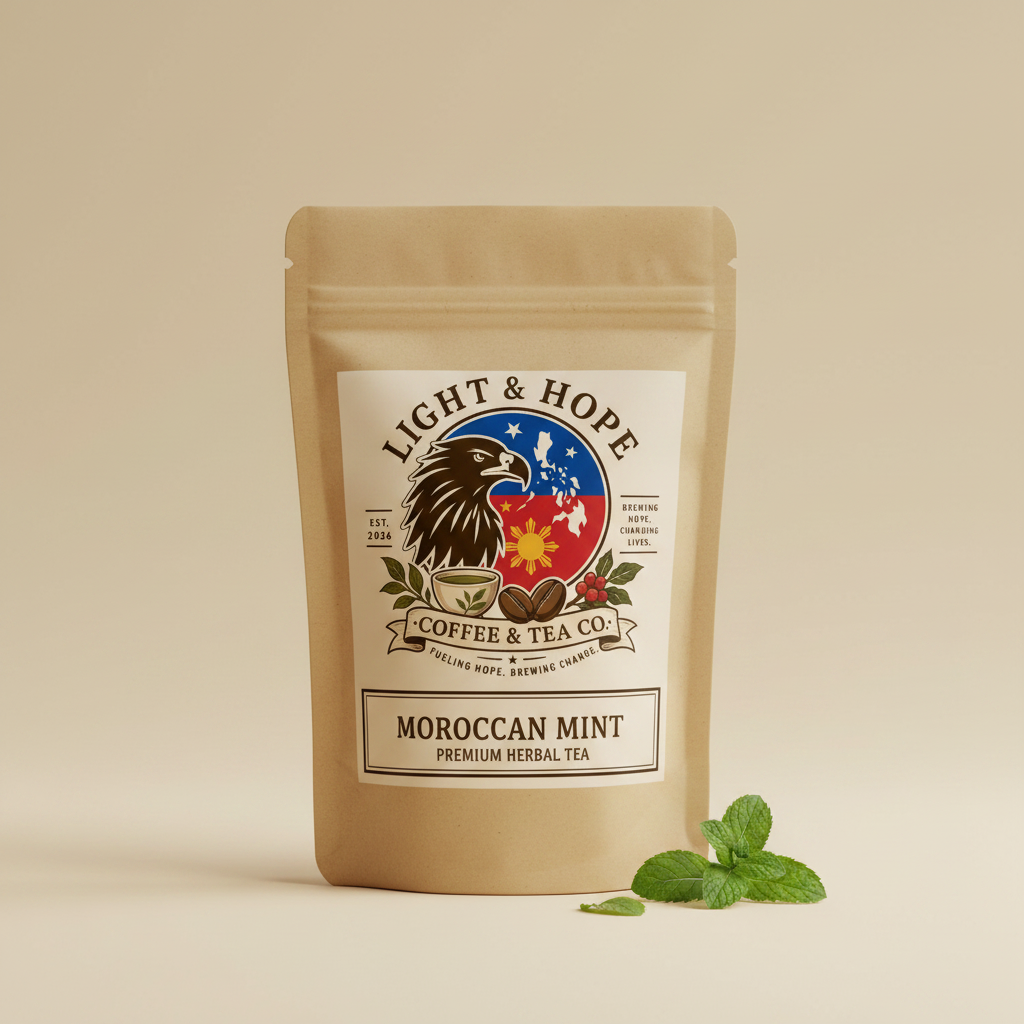 Moroccan Mint Tea | Refreshing Cool Spearmint and Peppermint Blend | Light & Hope Coffee & Tea Co.
