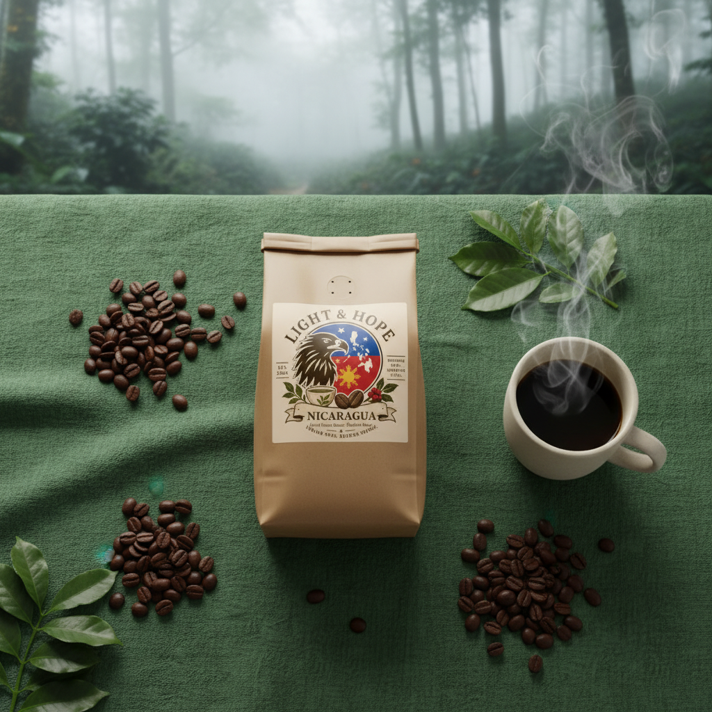 Light & Hope Coffee & Tea Co. Nicaragua Cloud Forest Gem coffee bag