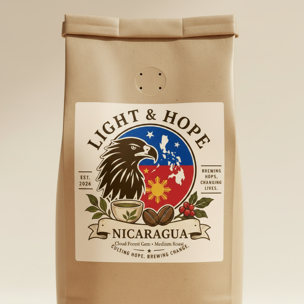 Light & Hope Coffee & Tea Co. Nicaragua Cloud Forest Gem coffee bag