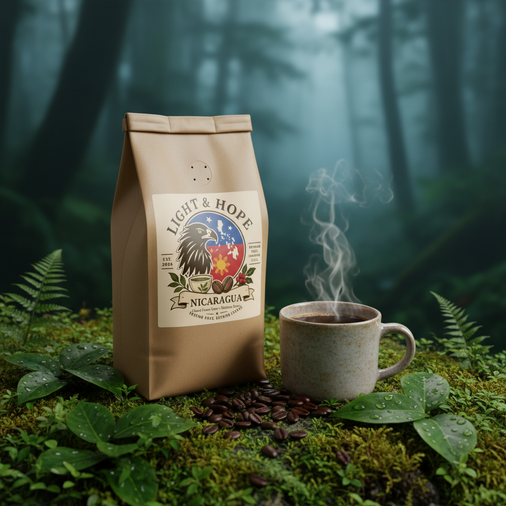 Light & Hope Coffee & Tea Co. Nicaragua Cloud Forest Gem coffee bag