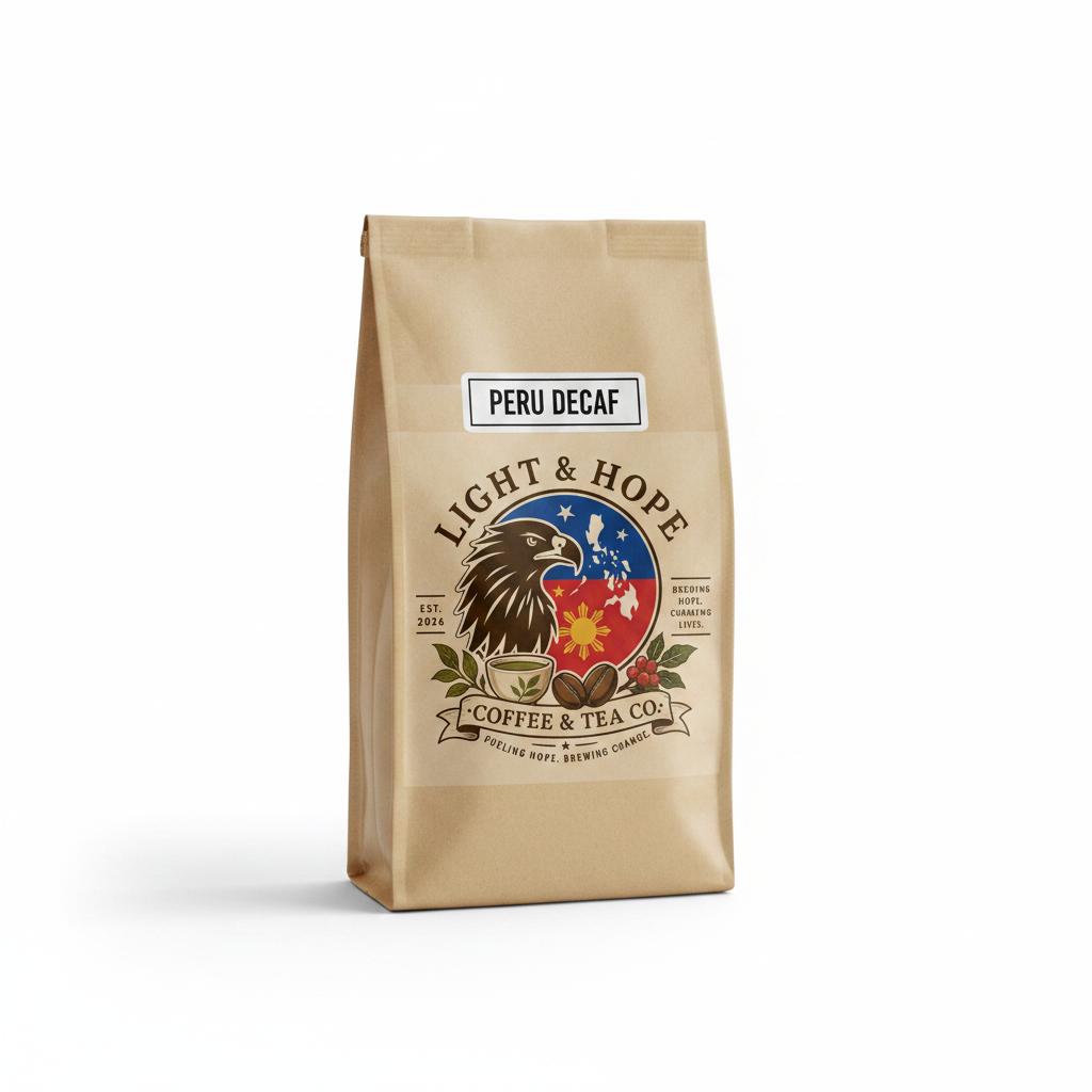 Peru Decaf coffee bag — Light & Hope Coffee & Tea Co.