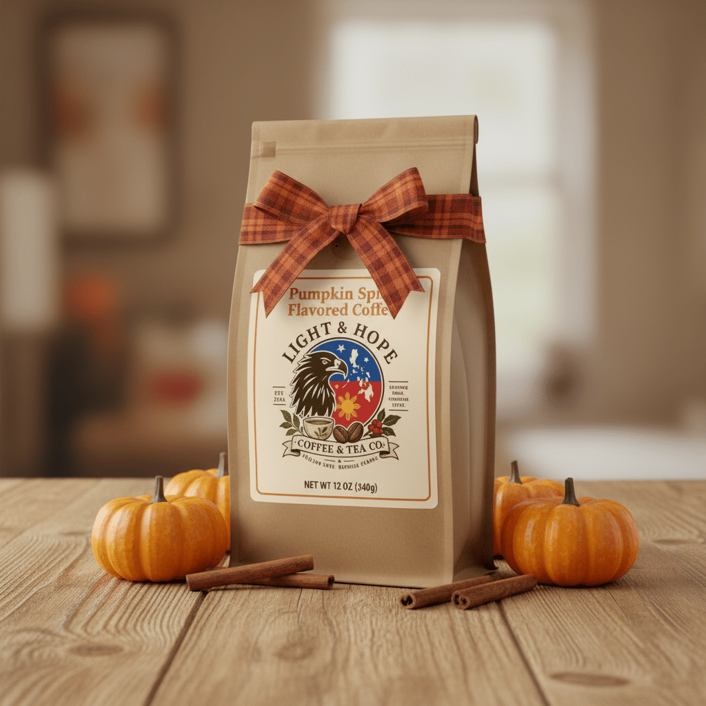 Pumpkin Spice Flavored Coffee - Medium Roast - Coffee > Flavored | Light & Hope Coffee & Tea Co.