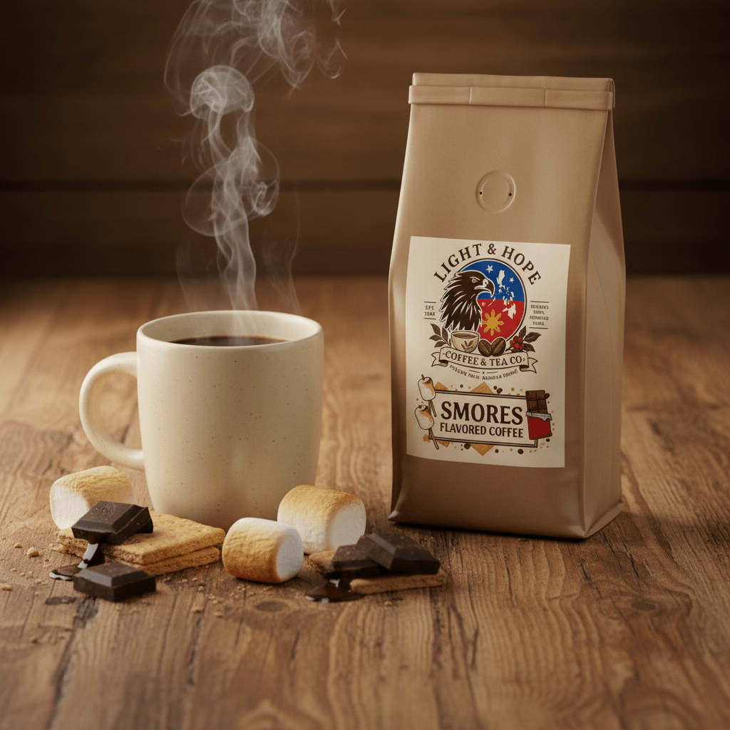 S'mores Flavored Coffee - Medium Roast - Coffee > Flavored | Light & Hope Coffee & Tea Co.