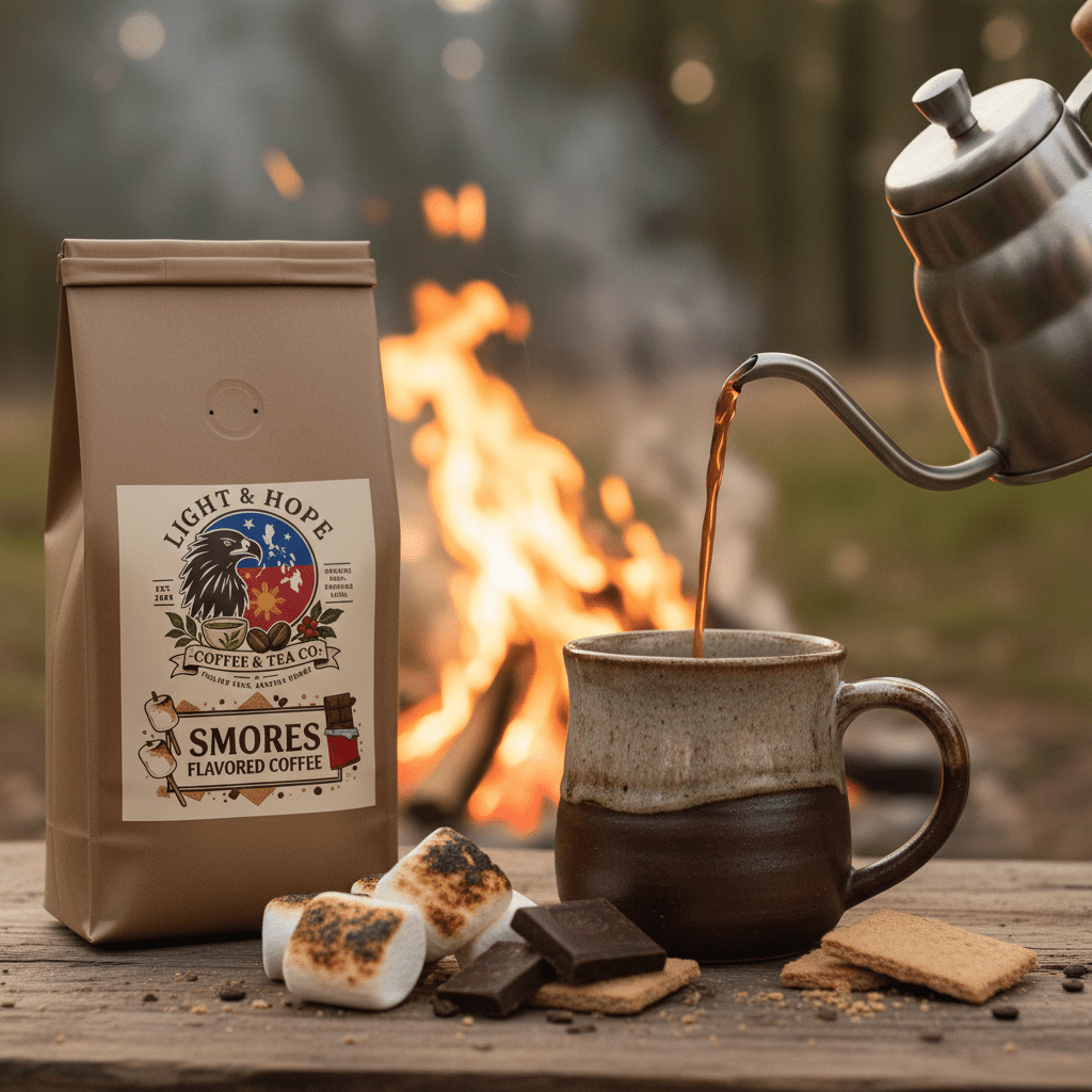 S'mores Flavored Coffee - Medium Roast - Coffee > Flavored | Light & Hope Coffee & Tea Co.