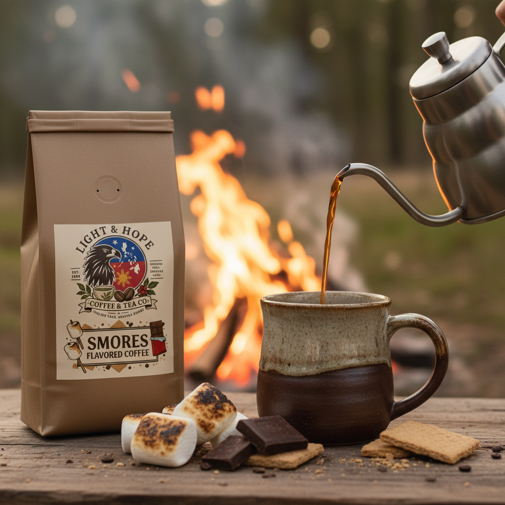 Light & Hope Coffee & Tea Co. Smores Flavored Coffee bag