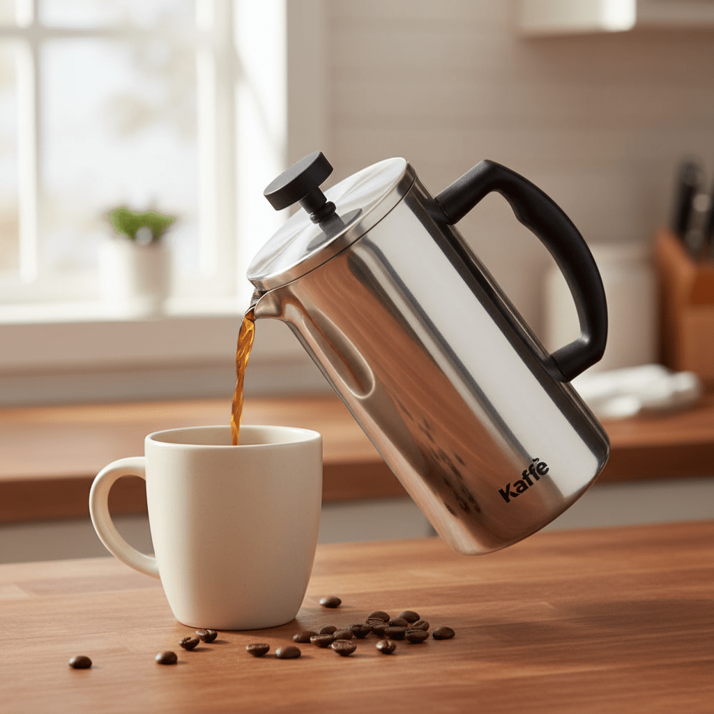 Stainless Steel French Press - French Presses | Light & Hope Coffee