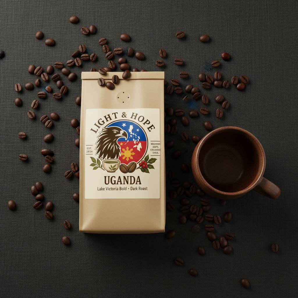Light & Hope Coffee & Tea Co. Uganda Lake Victoria Bold coffee bag