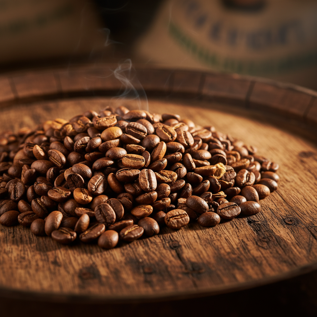 Whiskey Barrel Aged coffee bag — Light & Hope Coffee & Tea Co.